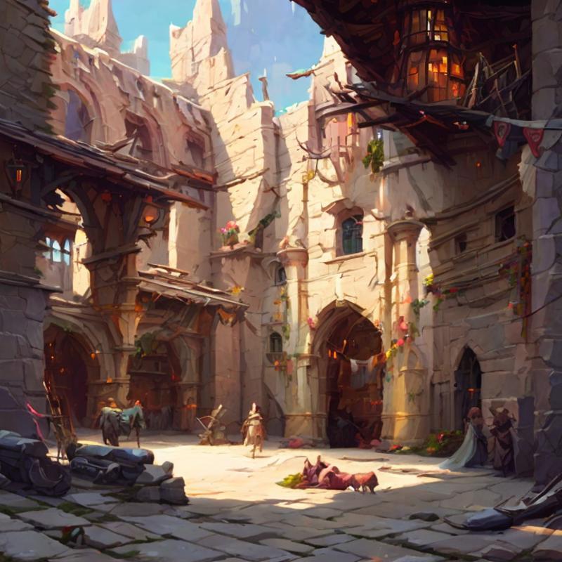 02124-2765586836-a castle courtyard  with  stone walls in a giant castle with a marketplace , medieval town center  market in a castle courtyard.png